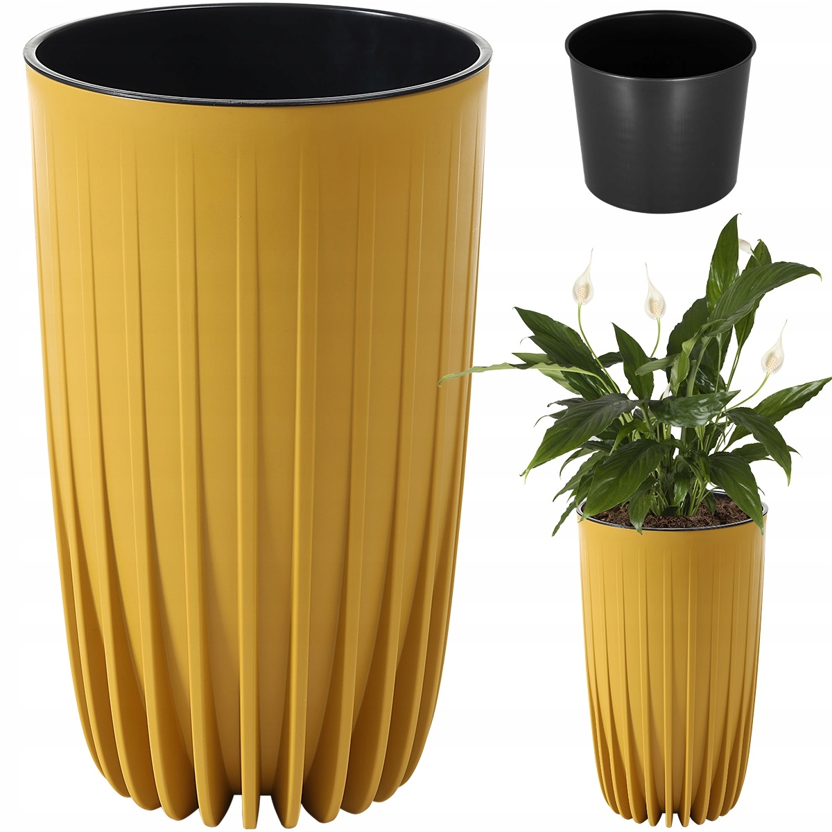 

Doniczka Donica Kwietnik Osłonka Wkład Wysoka