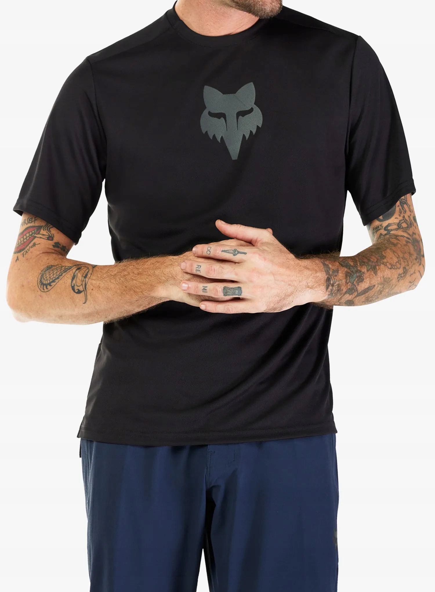 Koszulka Rowerowa Short Sleeve Fox Ranger Lab Head Tru Dri Jersey Black L