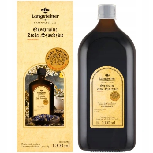 Langsteiner Oryginalne Zioła Szwedzkie, płyn 1000 ml