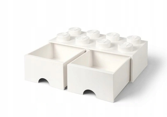 Lego Kontejner Krabička Klocek 8 Bílá S Zásuvkami 50 cm 40061735