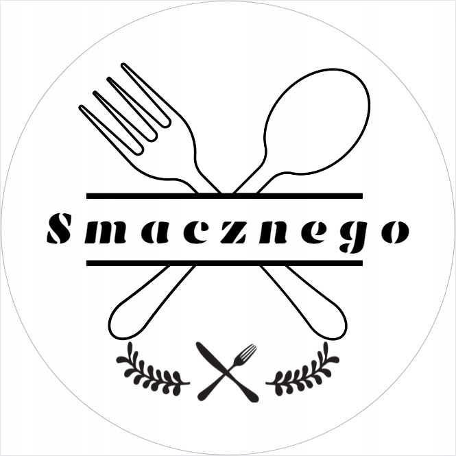 

Naklejki Smacznego Sztućce 5 CM 60 Szt