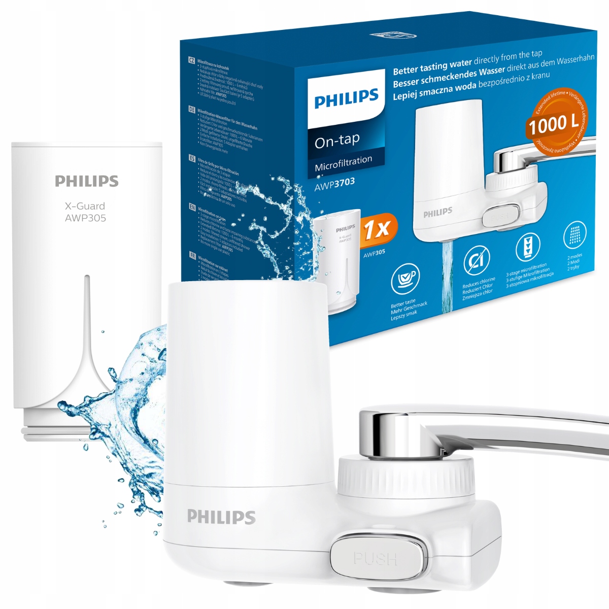 Filtr wody na kran, nakranowy filtr wody, Philips AWP3703/10