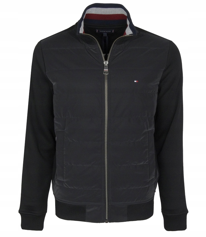 Tommy Hilfiger pánská prošívaná mikinová bunda, černá, M