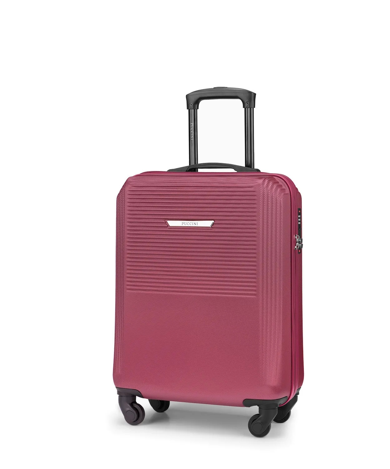 Walizka Kabinowa Podróżna Mała Na Kółkach Twarda Puccini Bordowa ABS025C-3B