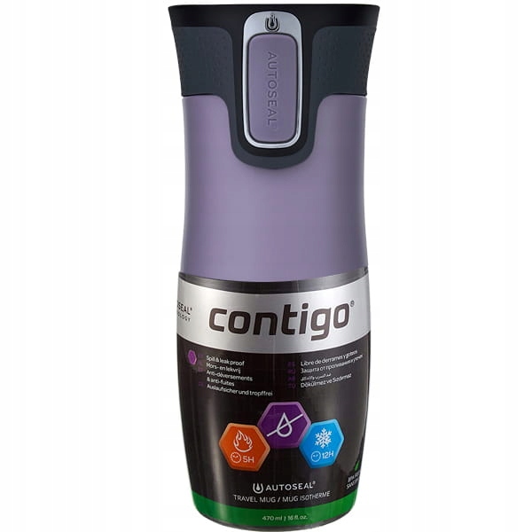 Contigo West Loop 2.0 470ML Kubek Termiczny Fioletowy Mat Oryginał