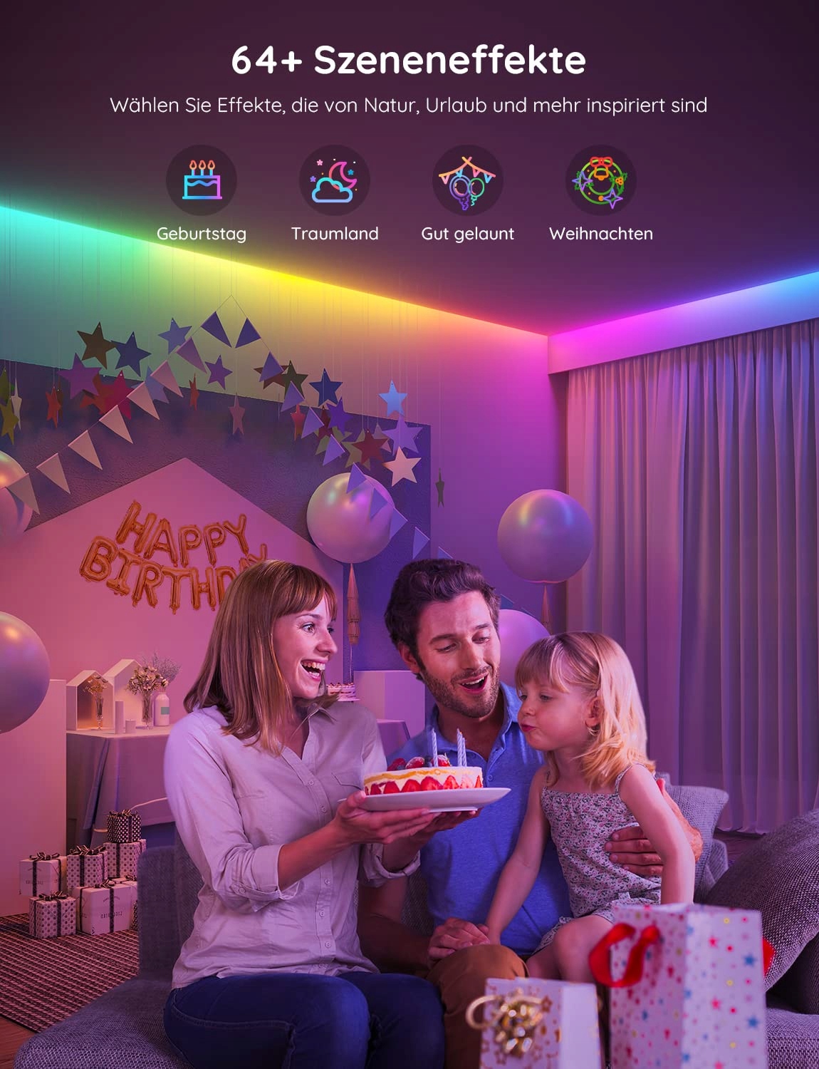 GOVEE RGBIC 5m LED Strip Bluetooth Music Control Home Gaming — miniatura 5