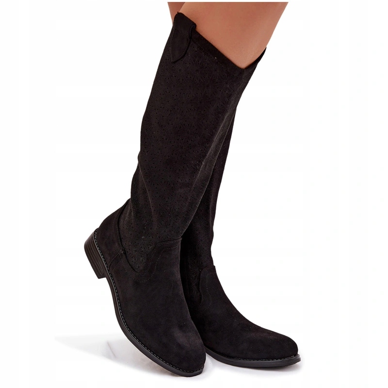 Dámské Kozačky S Plochým Podpatkem S.barski HY61-8022 Černé 36