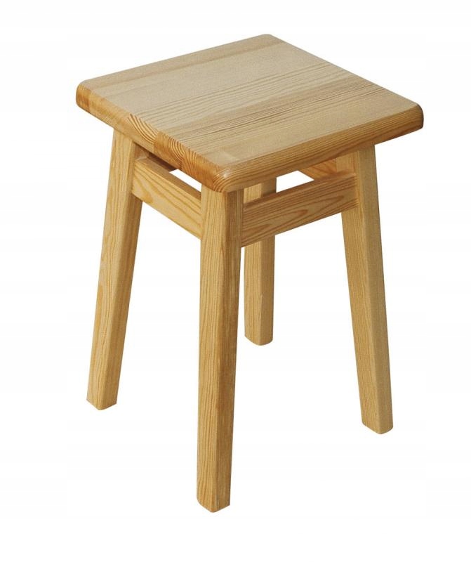 

Taboret stołek drewniany 45 krzesło Kwietnik olcha