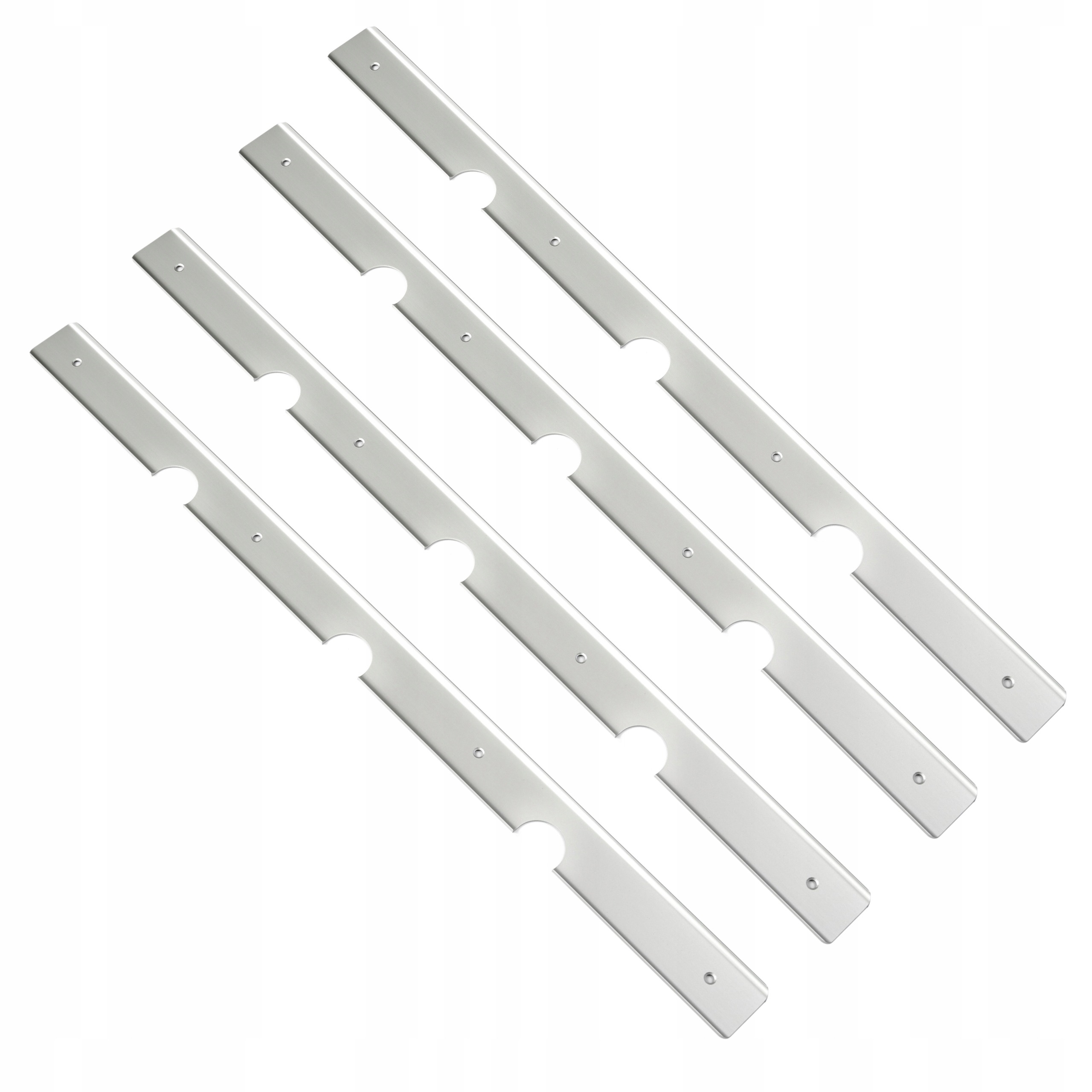 4 x Kuchynská Lišta Na Dosku Nábytková Uhlová K 38 Aluminium