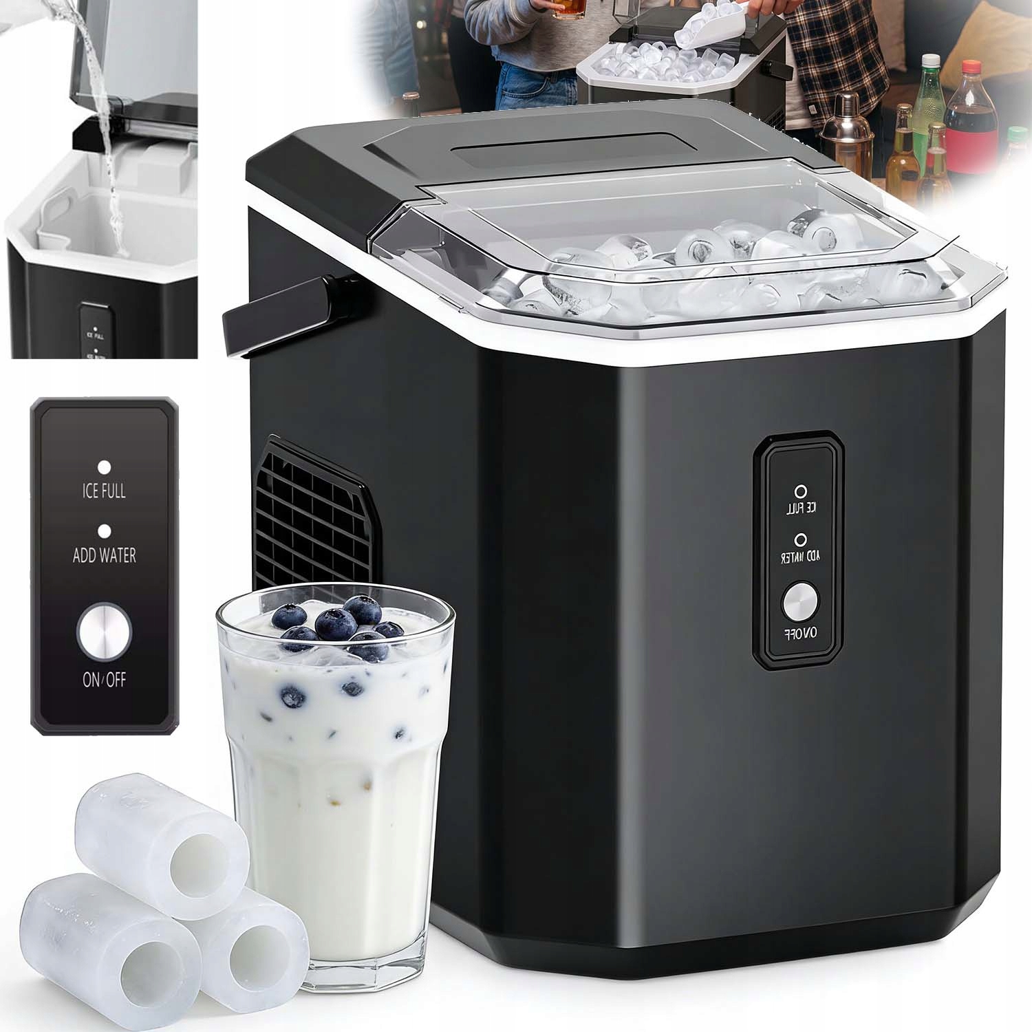 Domácí Výrobník Ledu S Výkonným Malým Strojkem Na Kostky 12 KG/24 H