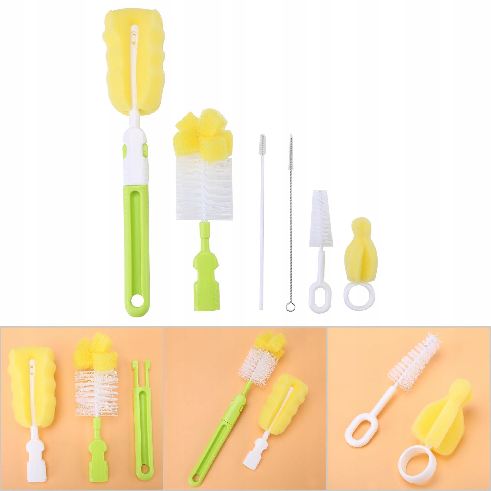 ZESTAW SZCZOTEK DO BUTELEK I SMOCZKÓW Liczba sztuk w opakowaniu 6 szt.