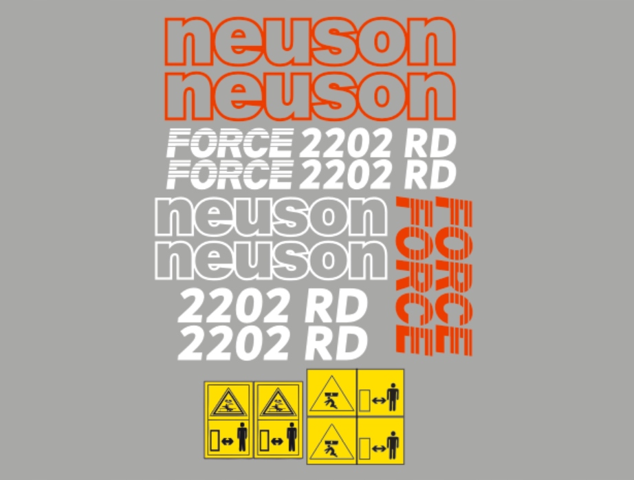 Samolepky s nálepkou Neuson Force 2202 Rd