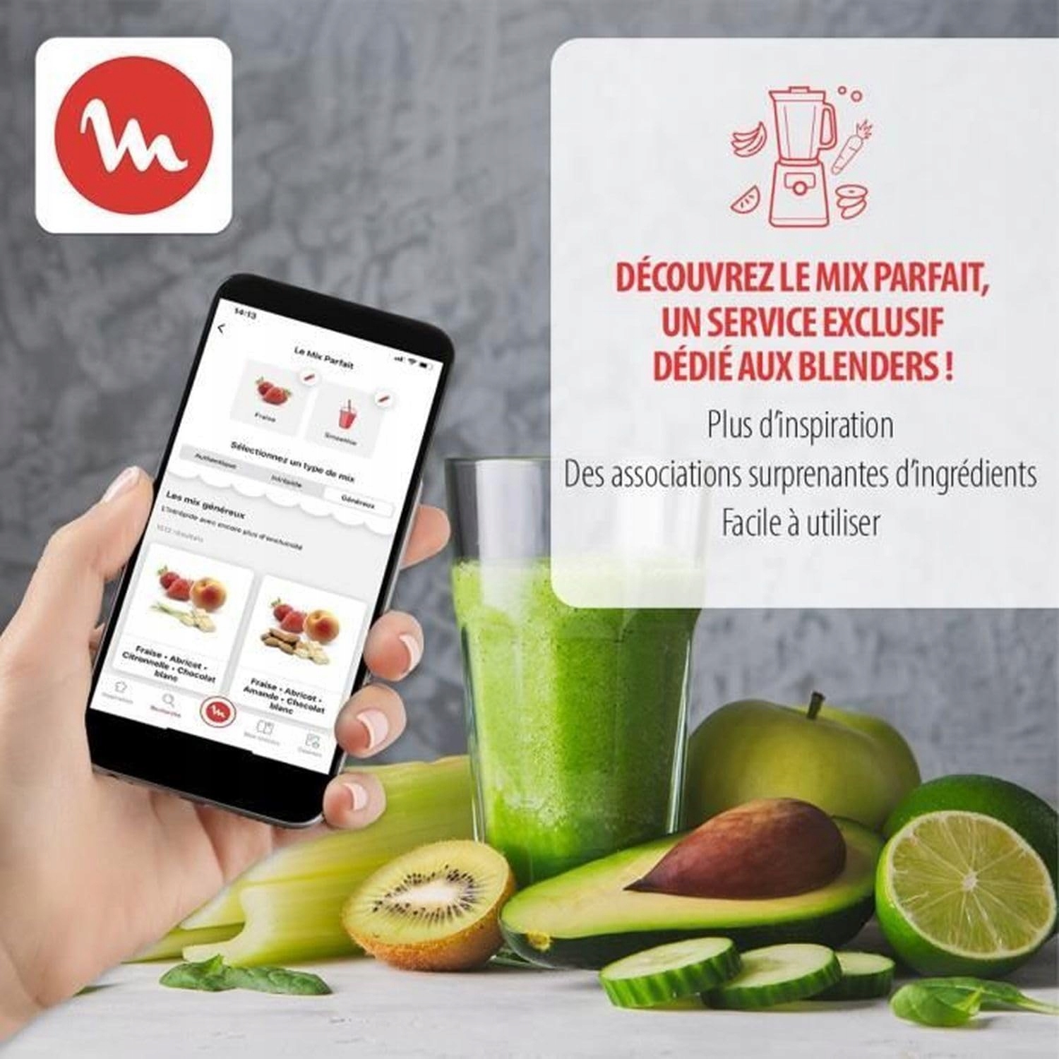 MOULINEX Blender Stojący 300W 0,8L 2 Butelki Tritan Ergonomiczny Kompaktowy — miniatura 4