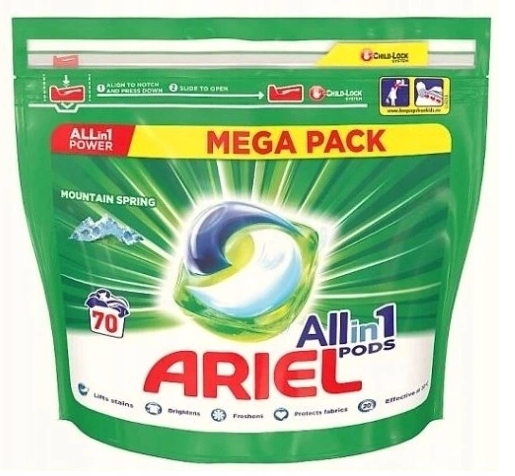 Ariel Kapsułki all in 1 Pods 70 szt Universal Mountain Spring