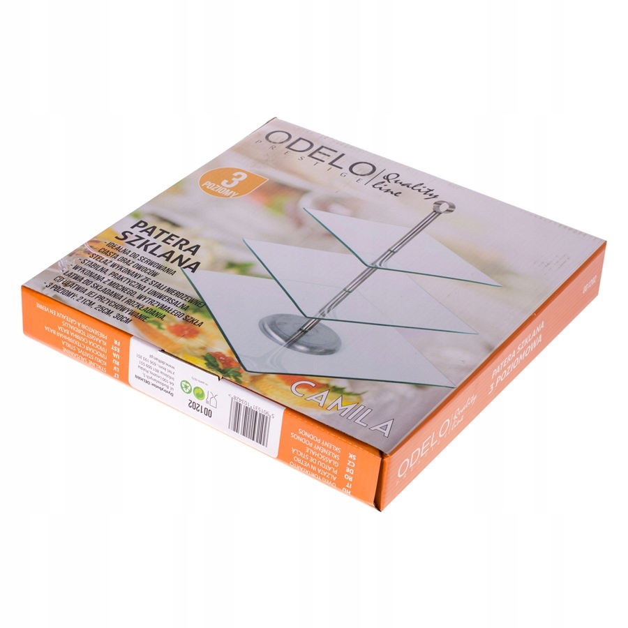 patera 3-poziomy szklana kwadrat | OD1202 — 5
