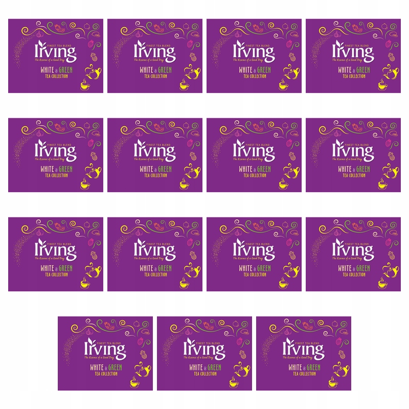 Irving Kolekcja 6 herbat białych i zielonych 30 torebek 45 g (30x1,5g) X15