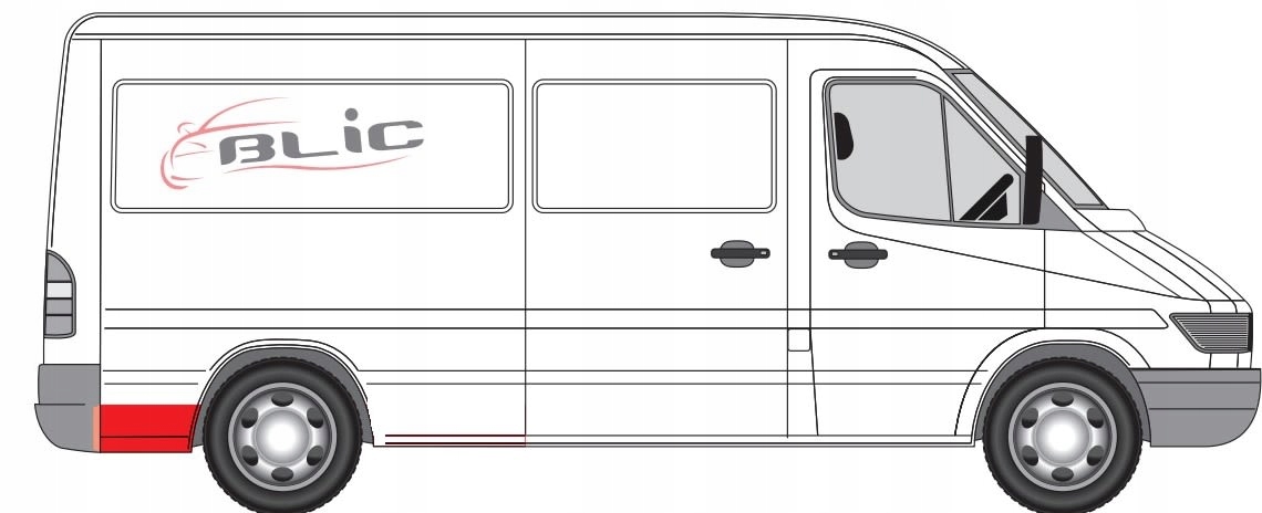 Reperaturka błotnika tył P MERCEDES SPRINTER 2-T (901, 902), SPRINTER 3-T (