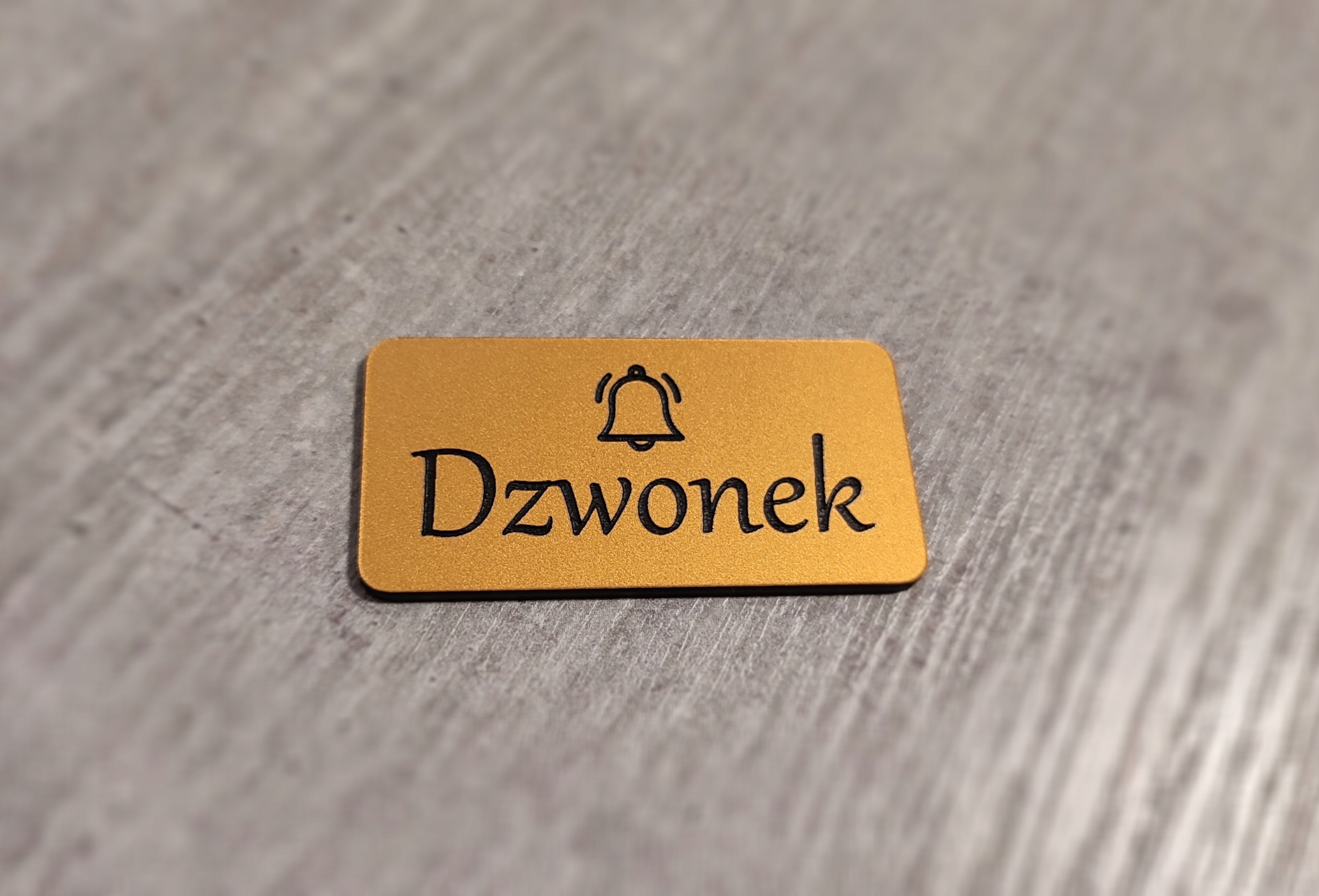 

Tabliczka dzwonek samoprzylepna
