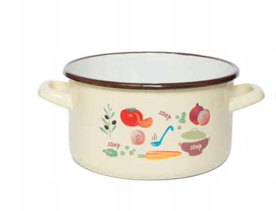 

Garnek Emaliowany Kremowy 22CM Emalia 17-22ZU