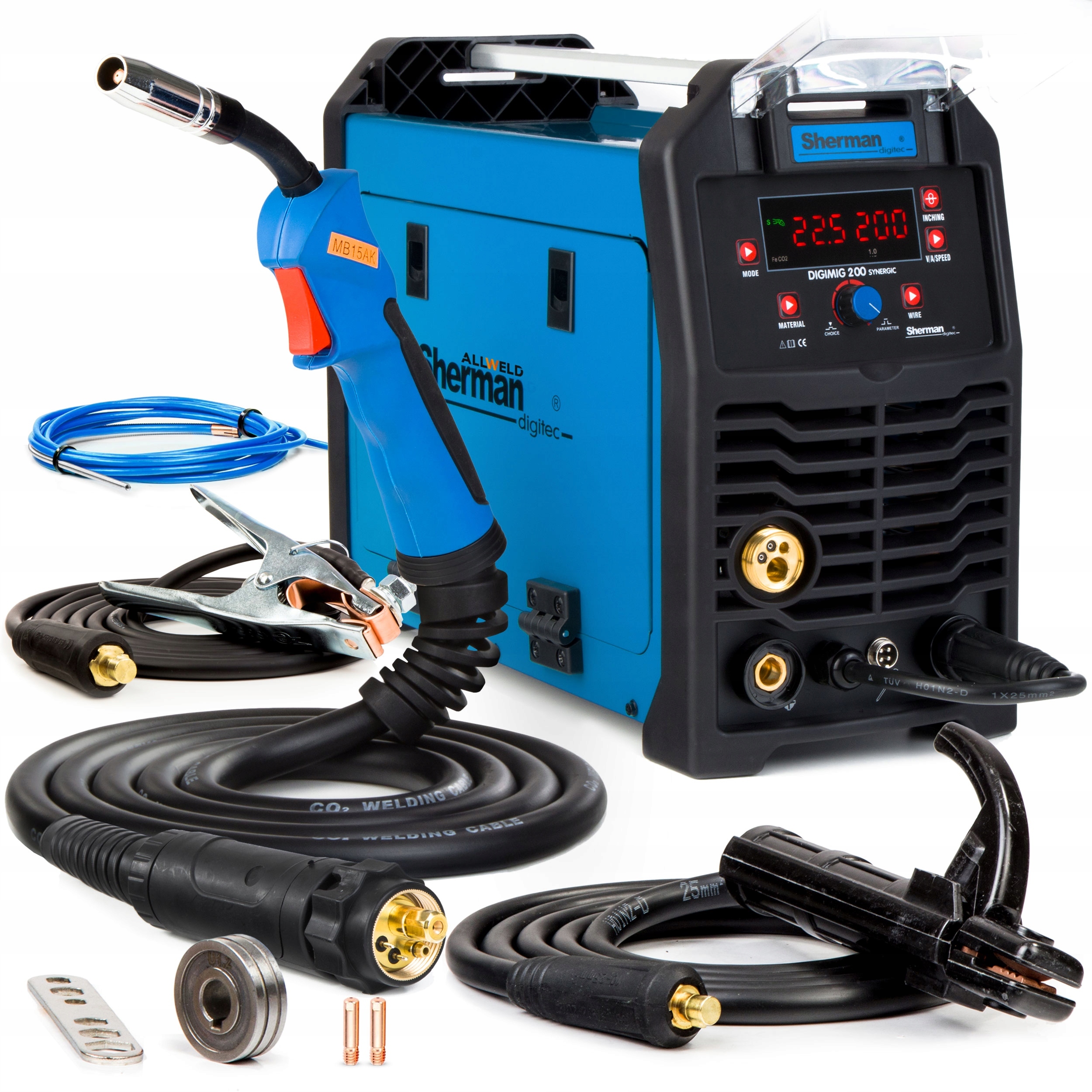 Svářečka Migomat Sherman Digimig 200 Synergie Mig Mma Tig 200A 230V Vrd 3V1