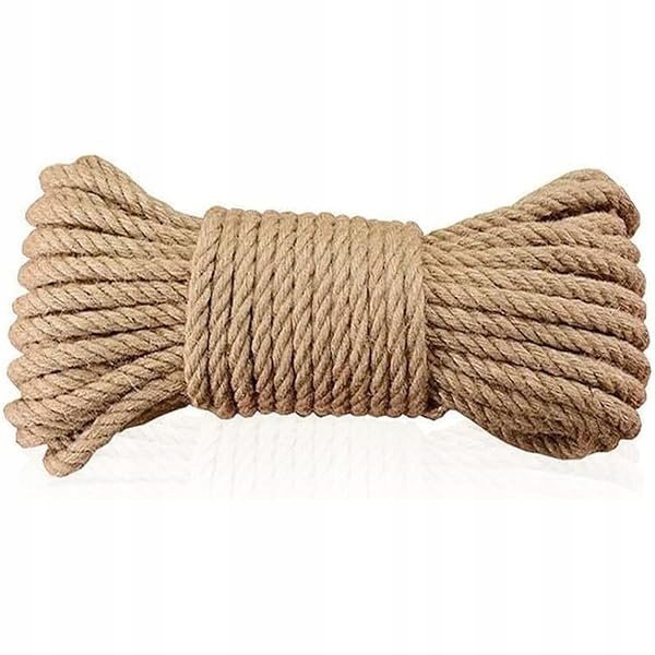 Levně Jutové lano 8 mm x 100 m. Silné, dekorativní, univerzální. Diy!