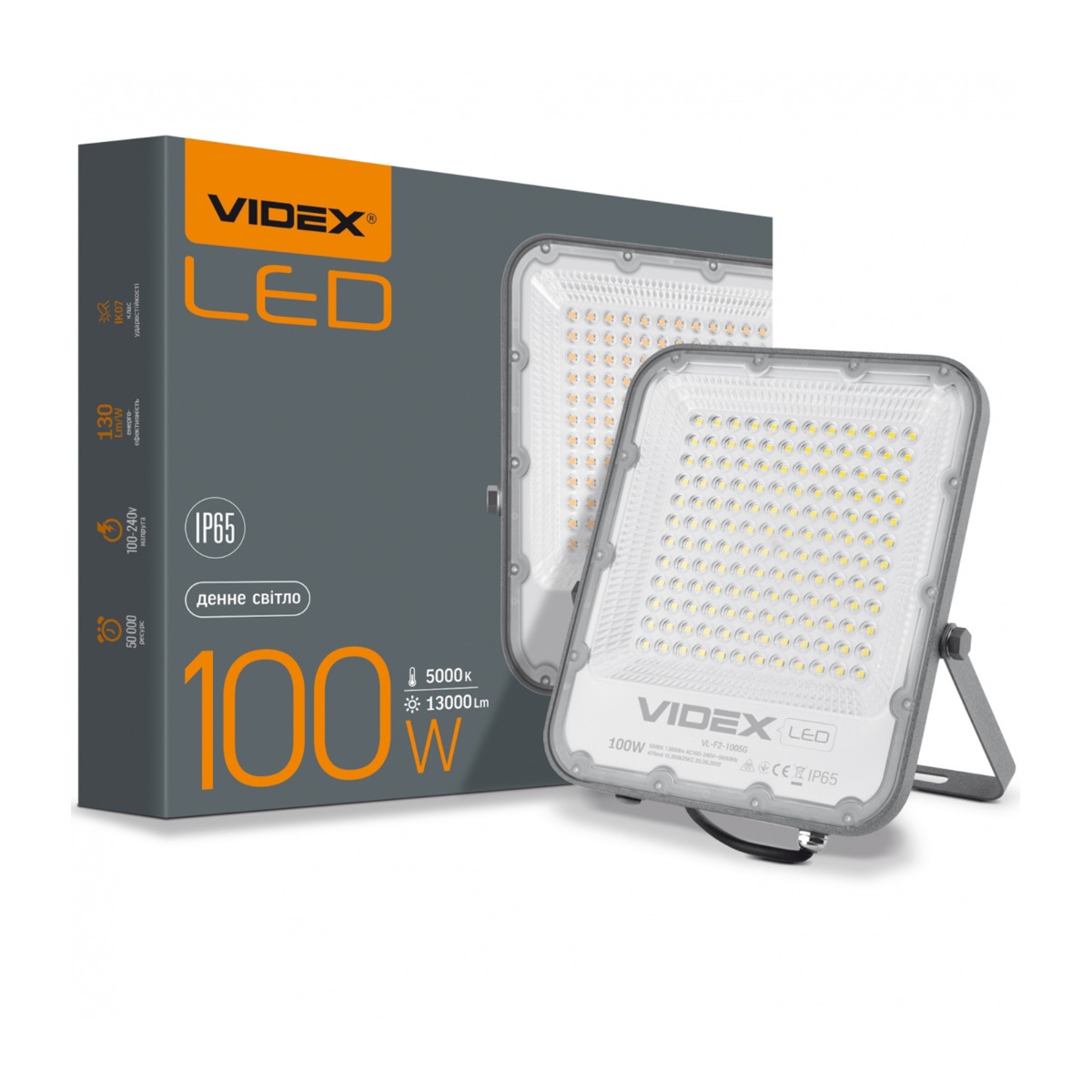 Led reflektor Halogenová lampa 100W 13000lm 5000K IP65 Videx Výkonná