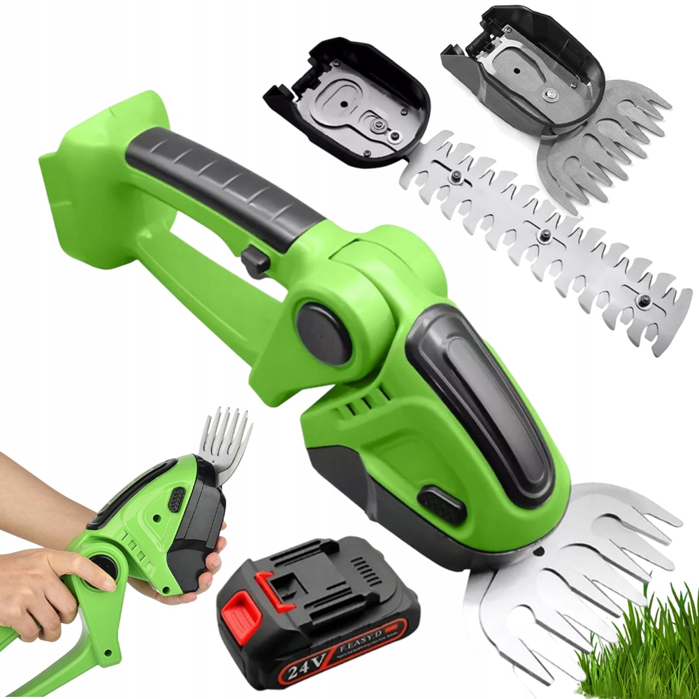 Nůžky Na Trávy A Živý Plot Zahradní nůžky 390W Akumulátorové 24V +1.5Ah