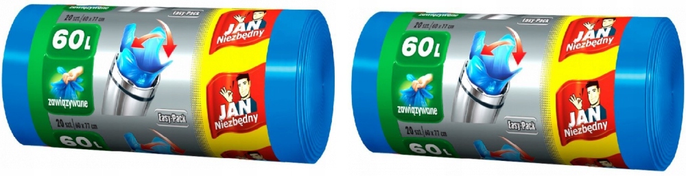 

Worki na śmieci Jan Niezbędny Hd 60l 40szt