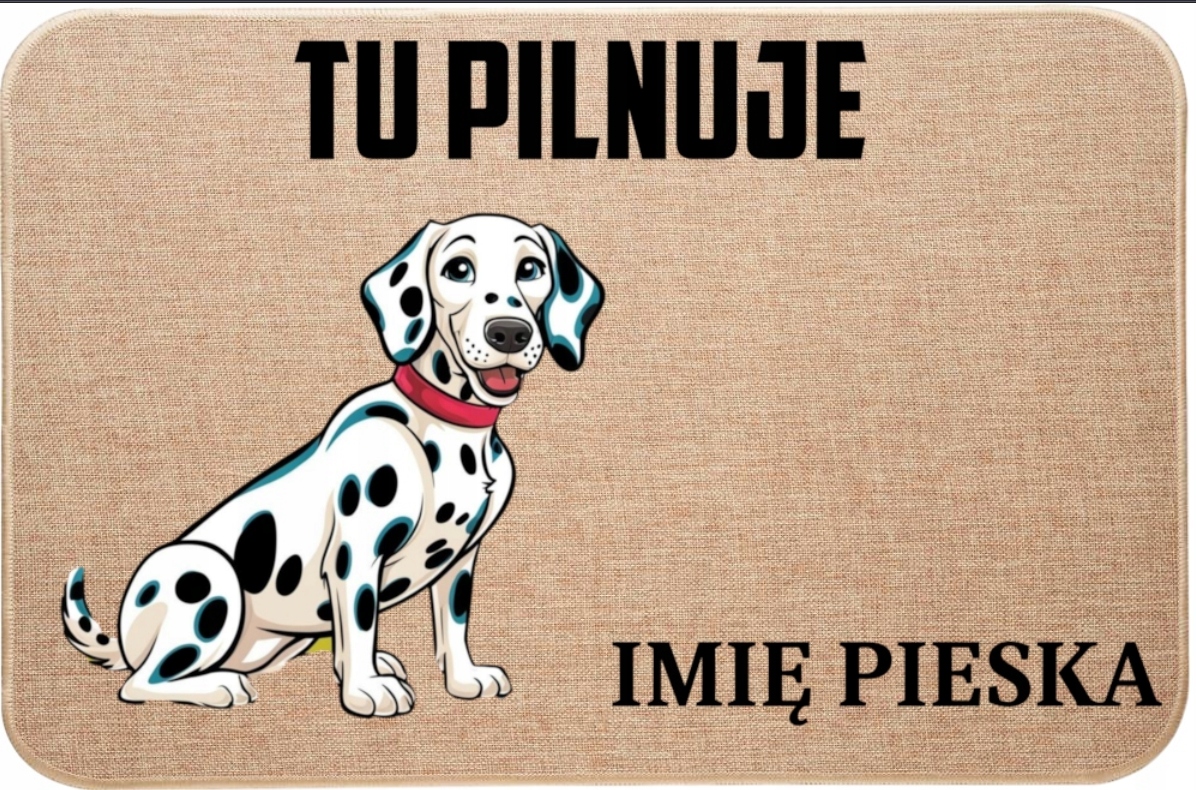 Lněná Vstupní Stěračka Tu Hlídá Jméno Dalmatin