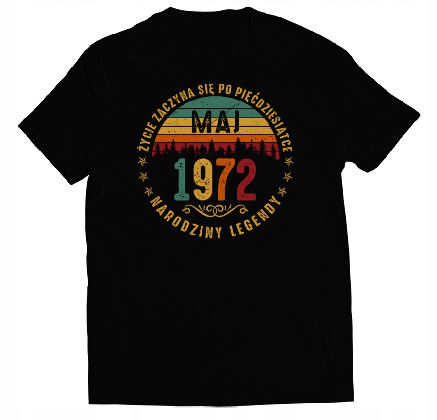

Koszulka Na 50 Urodziny Maj Sunset 1972 XL
