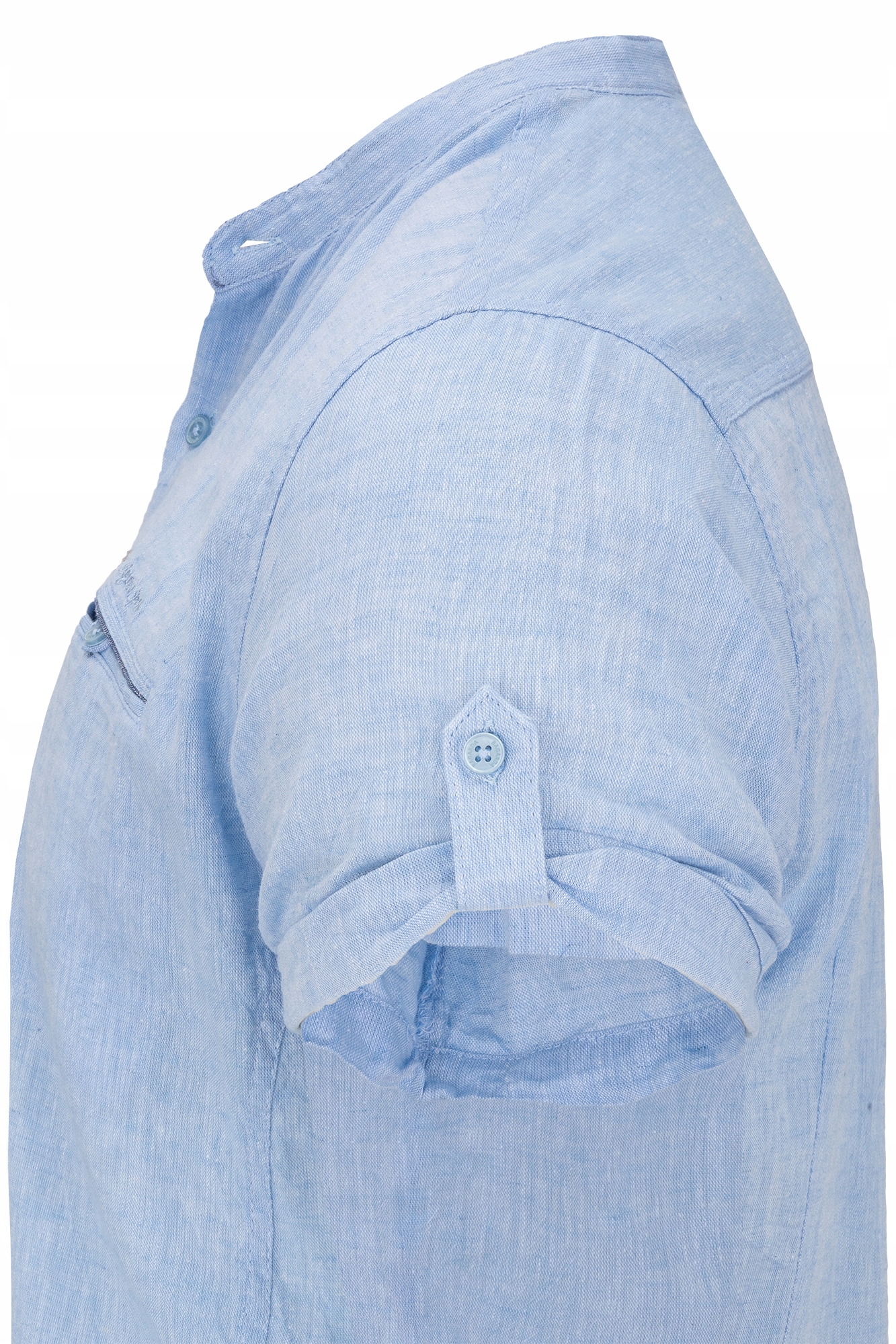 KOSZULA MĘSKA LNIANA STÓJKA GŁADKA BŁĘKITNA: 3XL Model BG9522/BG7303/BG2402