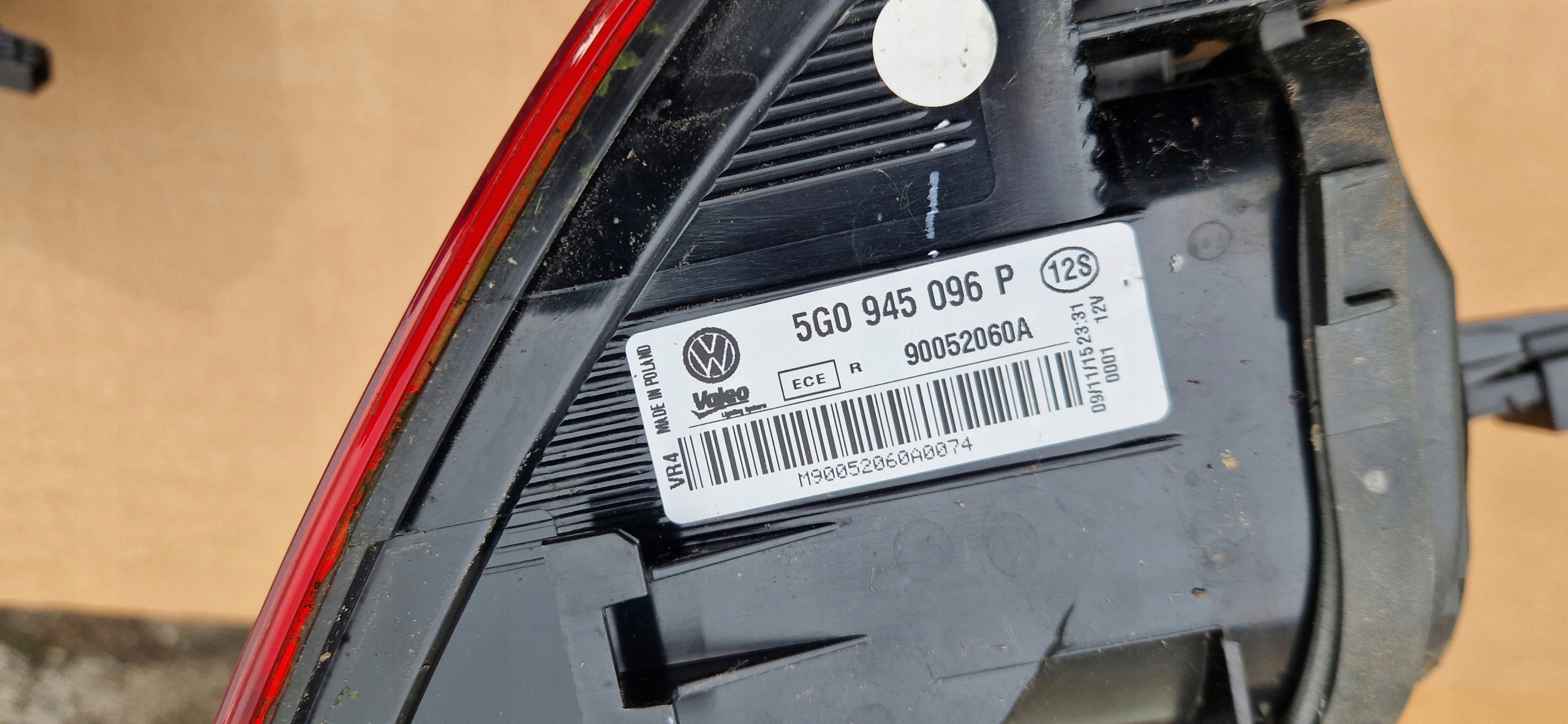 light GOLF 7 VII HB 5G0945096P rear part right original