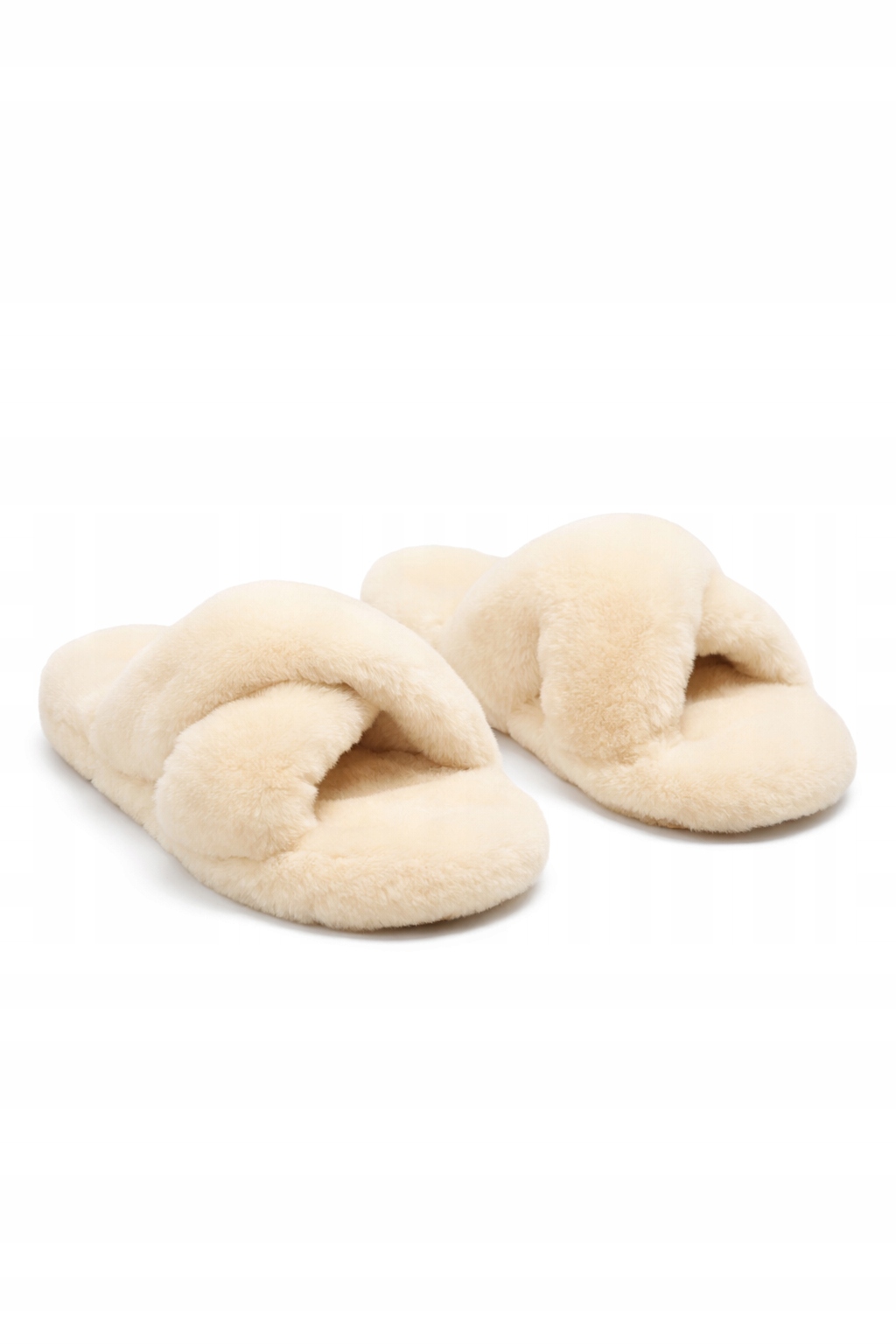 Pantofle S Kožešinou, Béžové, Měkké, 37 I3A