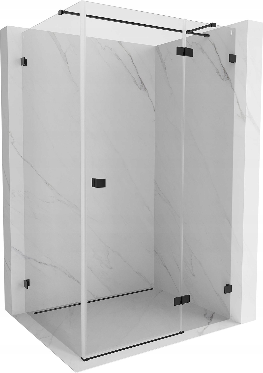 Mexen Lunar T Kabina Prysznicowa Prawa 135X110 CM Transparent Czarna