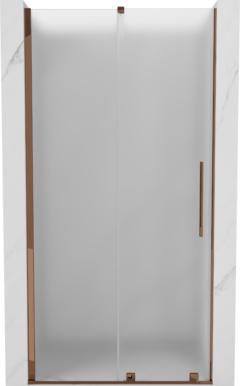 Mexen Velar posuvné sprchové dveře 110 cm, mrazivé, růžové zlato