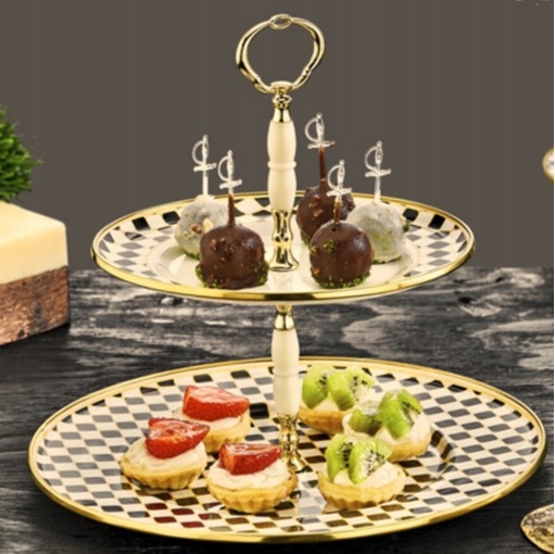 

Patera dwupoziomowa, etażerka na ciasto, owoce