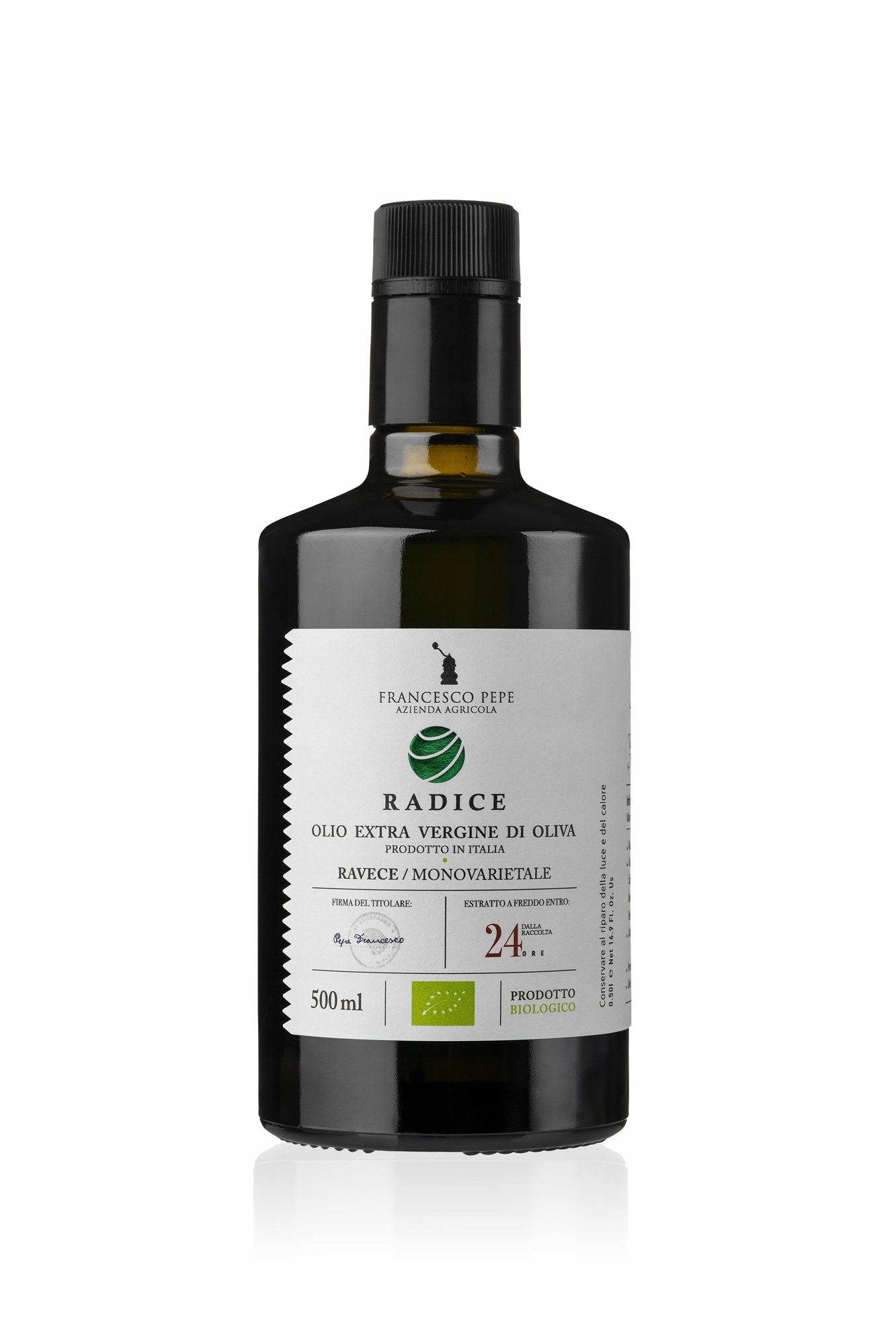 Oliwa Wysokopolifenolowa Bio 1050mg Polifenoli Radice Francesco Pepe 500ml