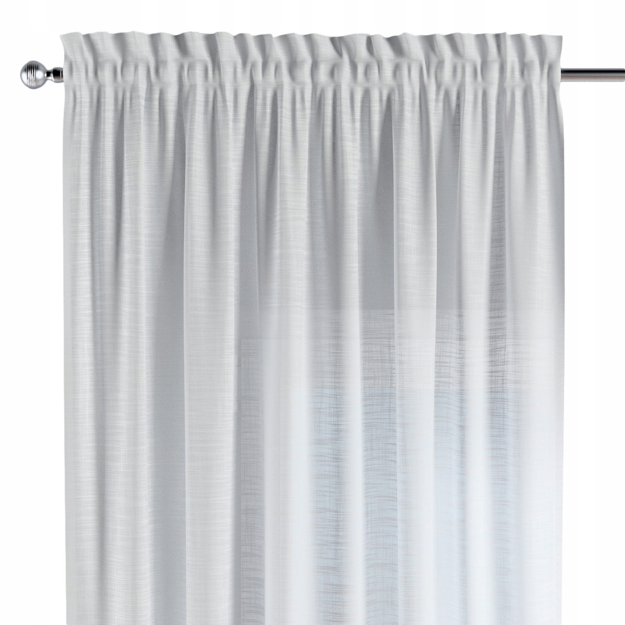 Záves na kanáli s ofinou 1 ks 130x260 cm biely