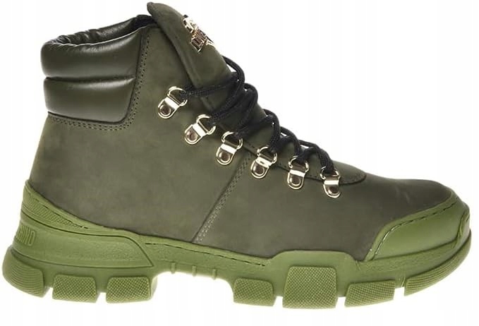 Moschino Kožené Turistické Boty TREK45 se zlatými detaily Velikost 41