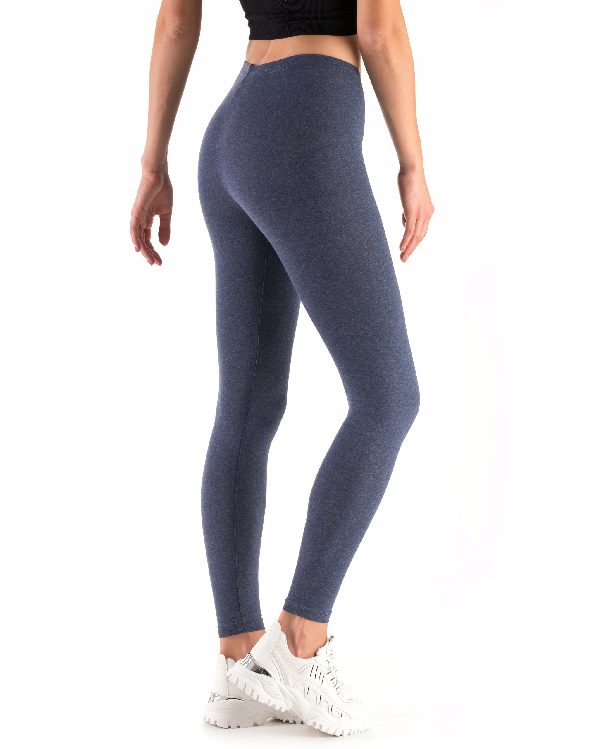 LEGGINSY DAMSKIE BAWEŁNIANE DŁUGIE GETRY DENIM 4XL Model FULL