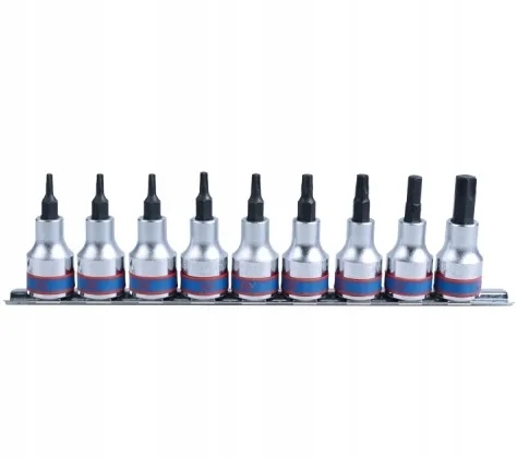 Komplet Końcówek Nasadek Torx 3/8'' Rozmiar T10-T50 Szyna 3109PR8 King Tony