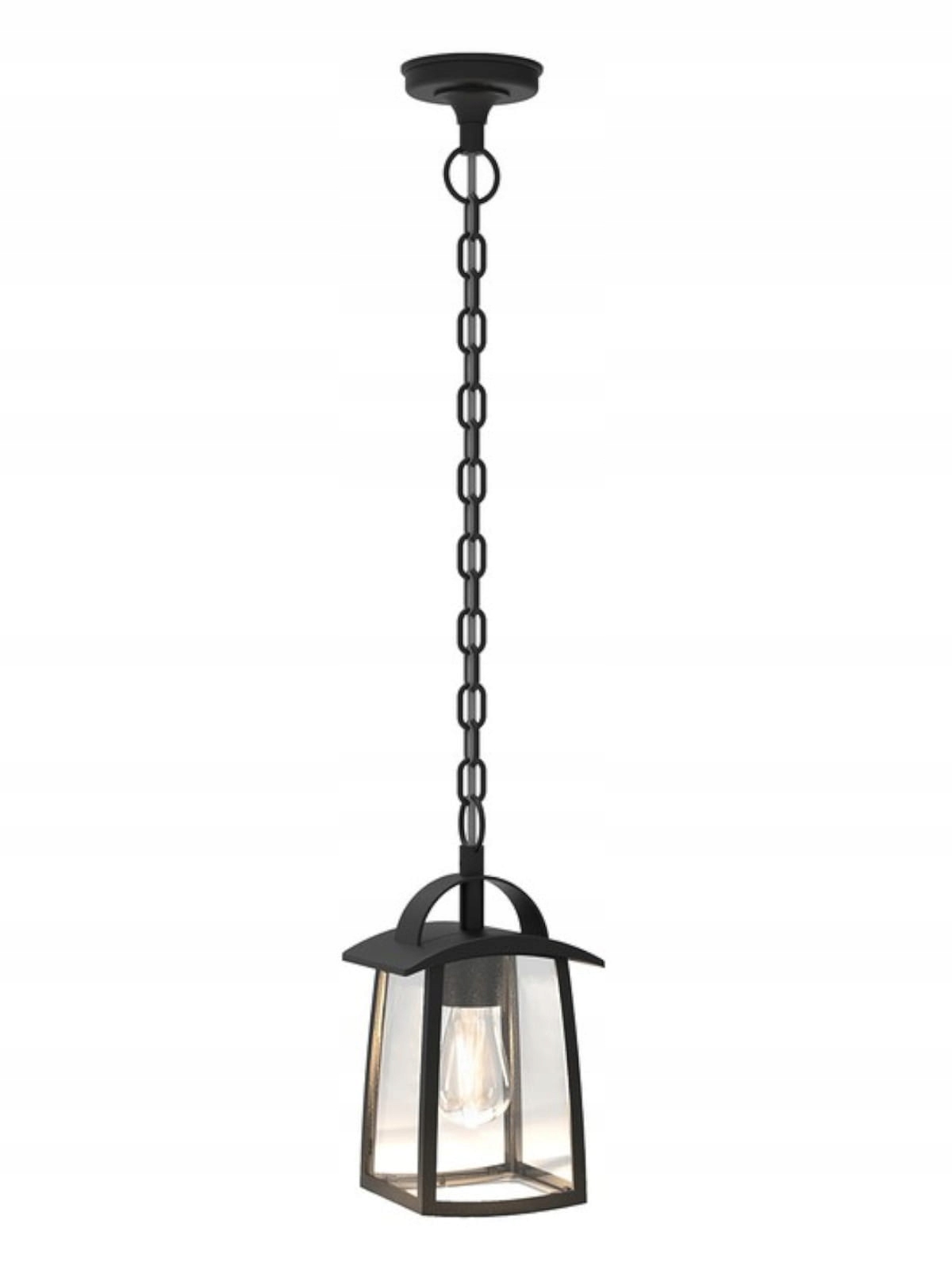 Lutec Závěsná lampa Kelsey černá z hliníku IP44 90.6 cm