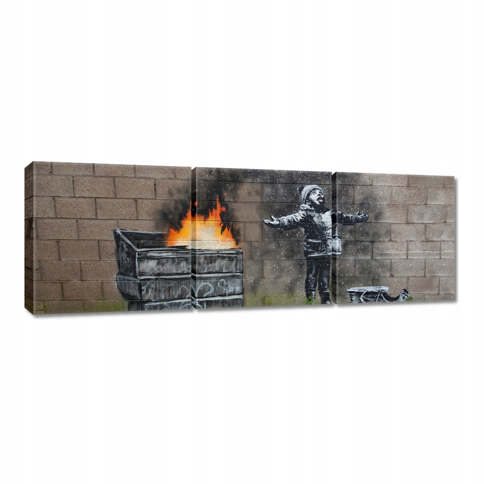 

Obrazy 90x30 Smog śnieg Banksy Grafiti