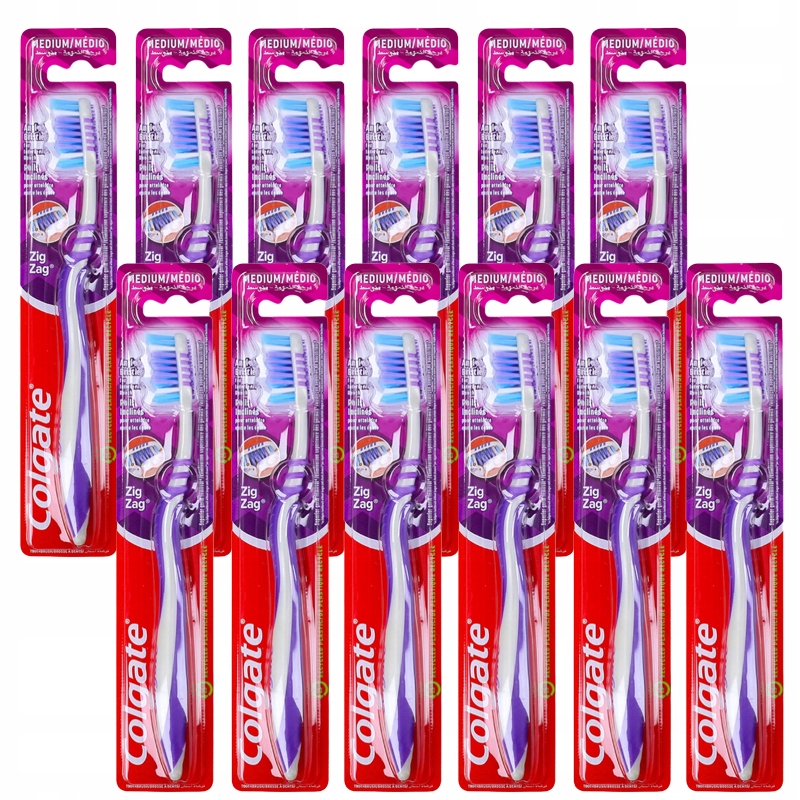 12x Szczoteczka do zębów Colgate Zig Zag Medium