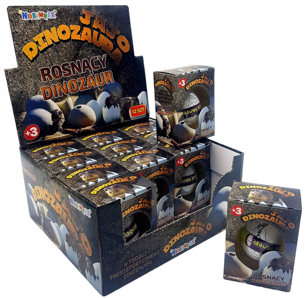 Figurka plastikowa Dinozaur w jaju JAJO ROSNĄCY Wiek dziecka 3 lata +
