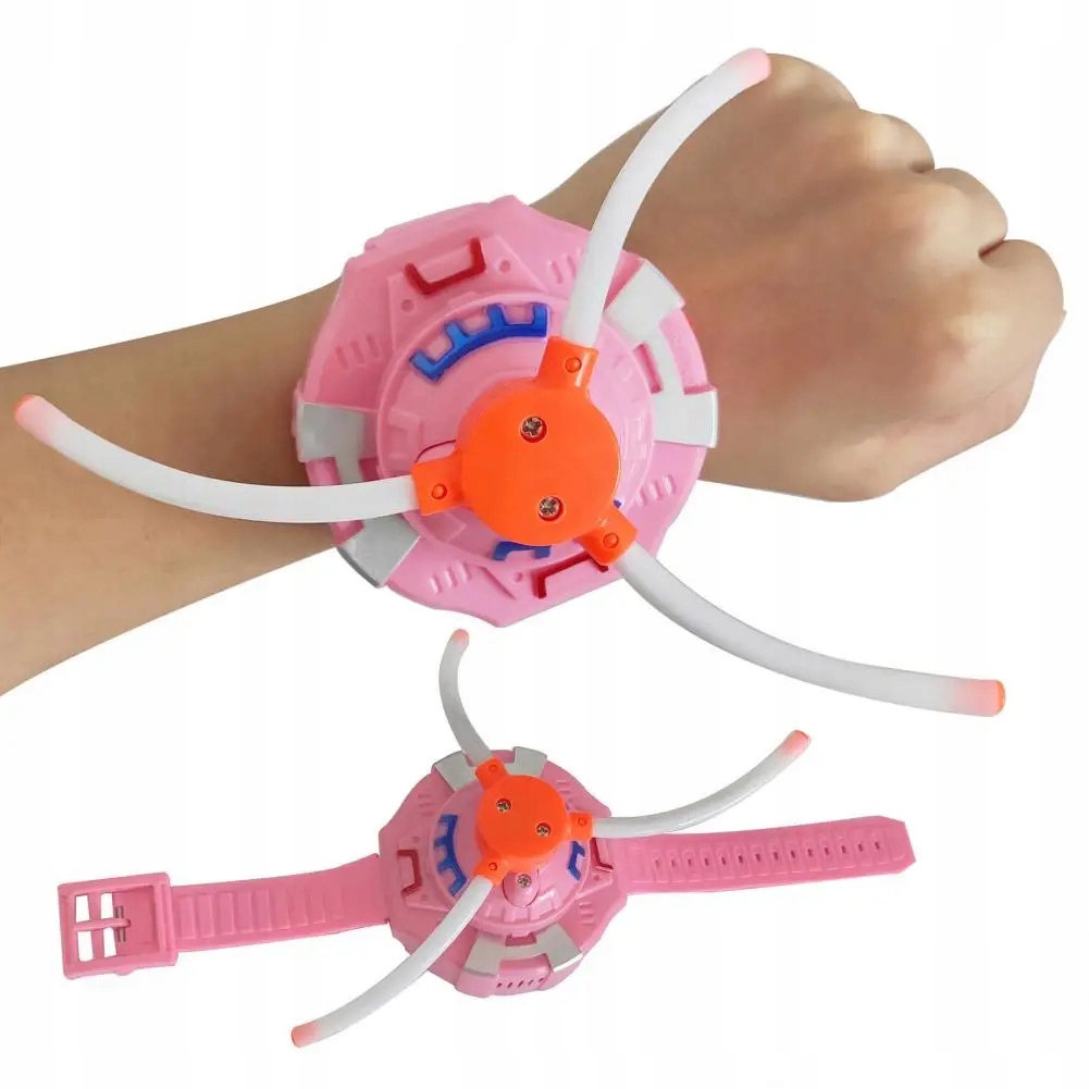 WIATRACZEK ZAKŁADANY NA RĘKĘ WIATRAK LED Z MUZYKĄ ZABAWKA ŚWIECĄCA Kształt koperty okrągła