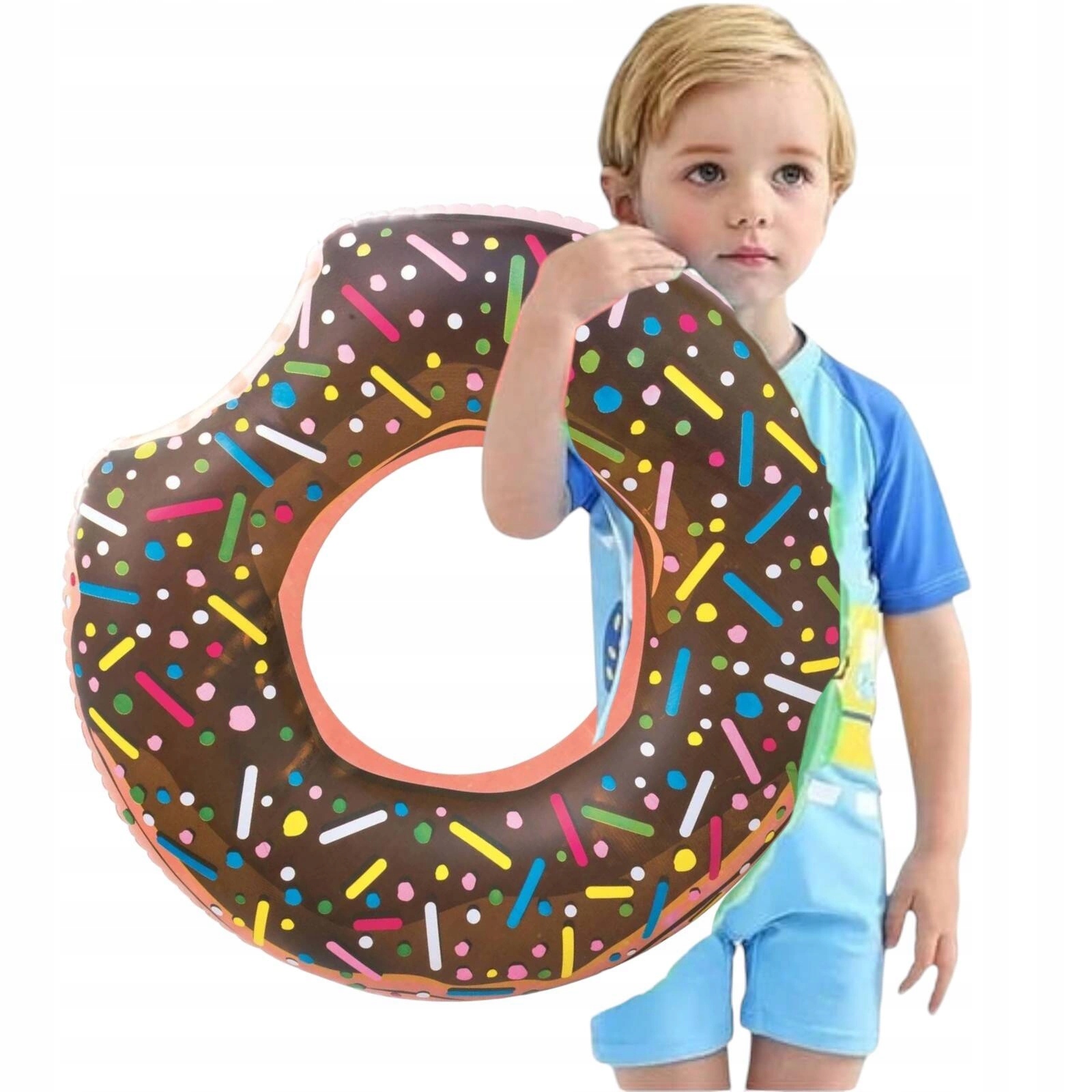 FELFÚJHATÓ ÚSZÓKERÉK FÁNK DONUT SZÍNES DONAT MATRAC GYEREKEKNEK Szín sokszínű