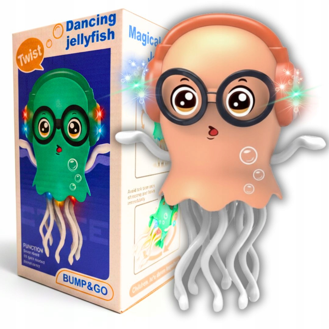 TAŃCZĄCA MEDUZA OŚMIORNICA INTERAKTYWKA ŚWIECI JEŹDZI TAŃCZY ŚPIEWA LED