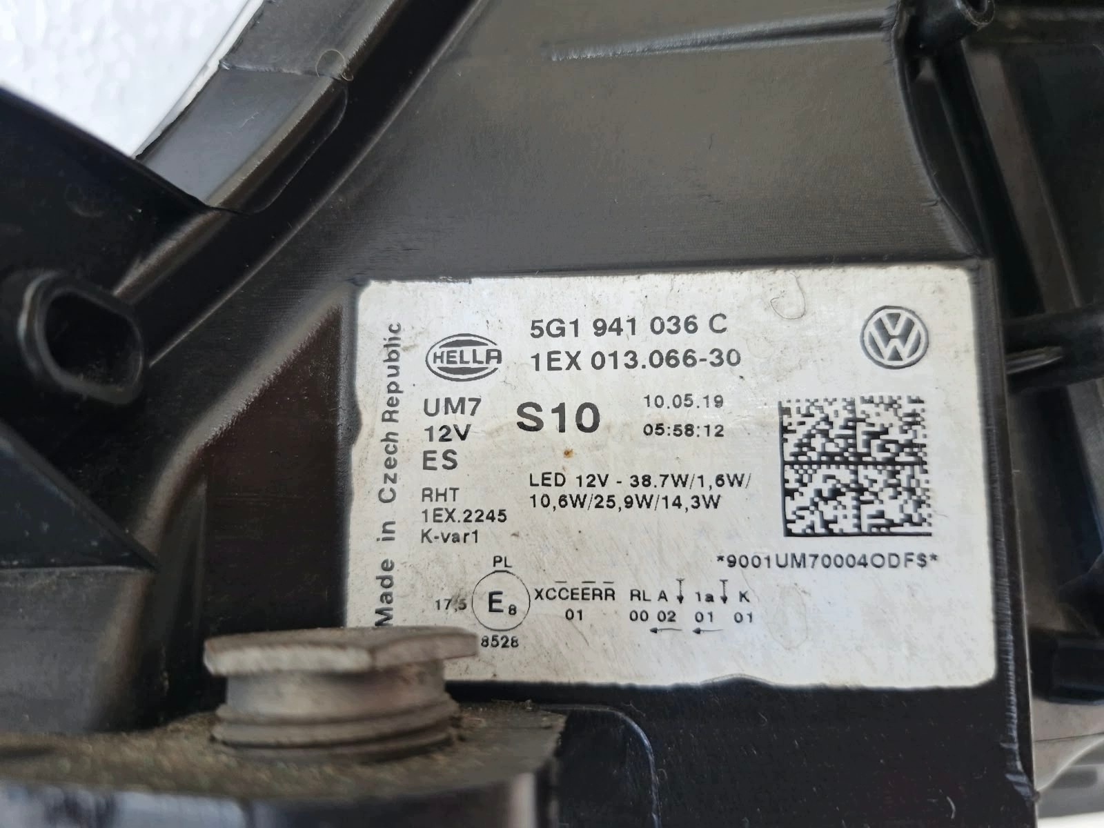 light right VW Golf VII 7 5G1 LIFT FULL LED non-setting