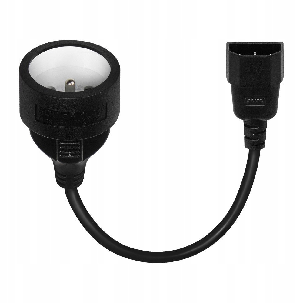 Savio Adapter zasilania Iec C14 Cee 7/5 (e) 15 cm Savio CL-180